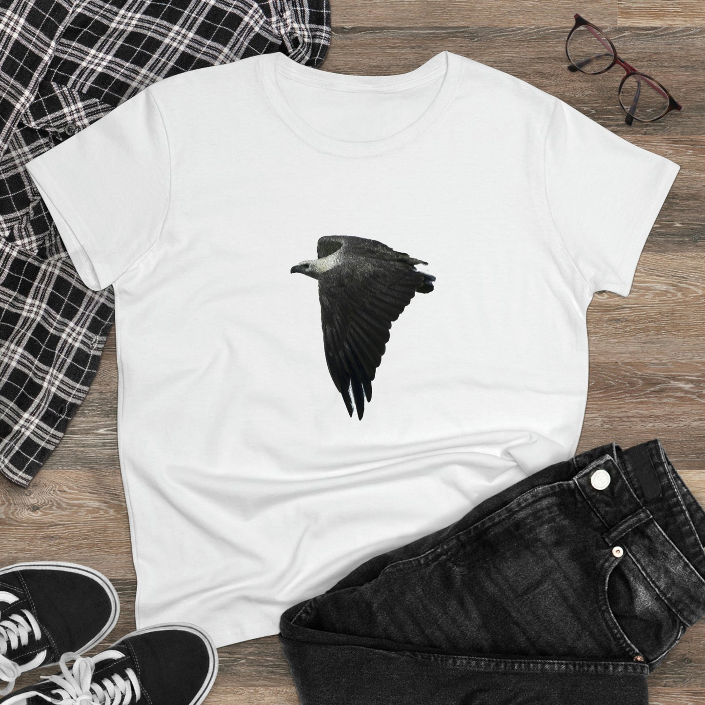 Sea Eagle on Women's Midweight Cotton Tee