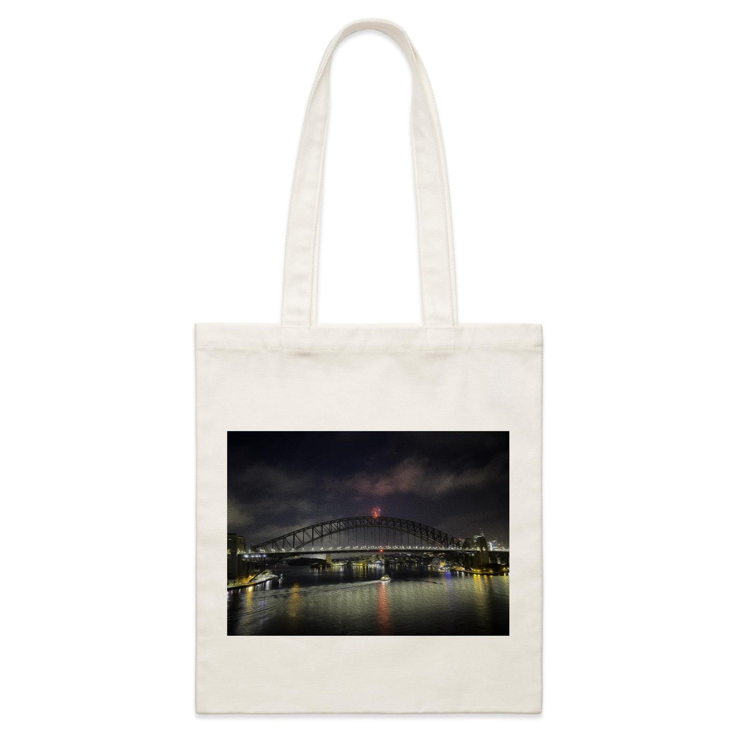 Sydney Harbour Bridge at Night - Parcel Canvas Tote Bag