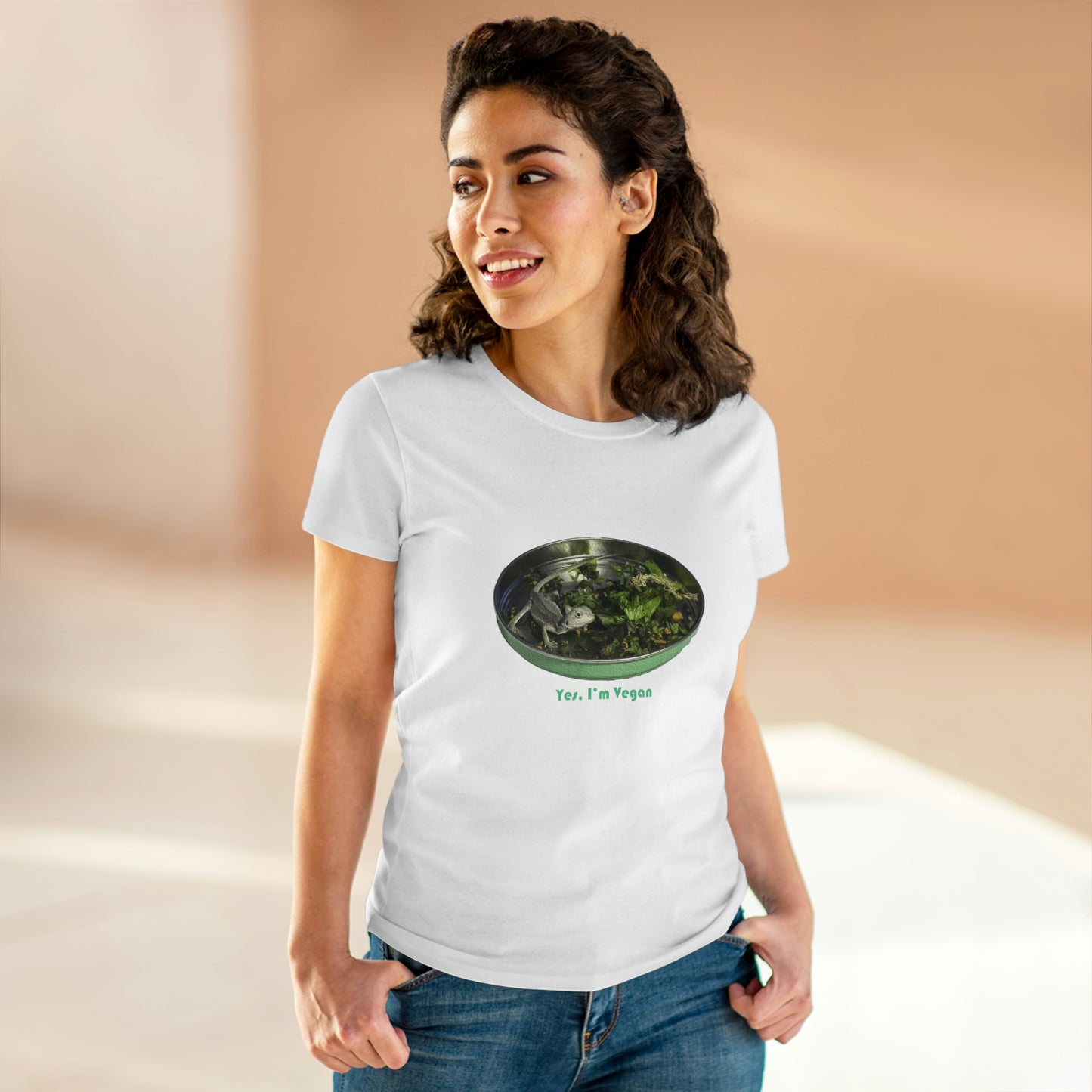 Yes I'm Vegan - Women's Midweight Cotton Tee