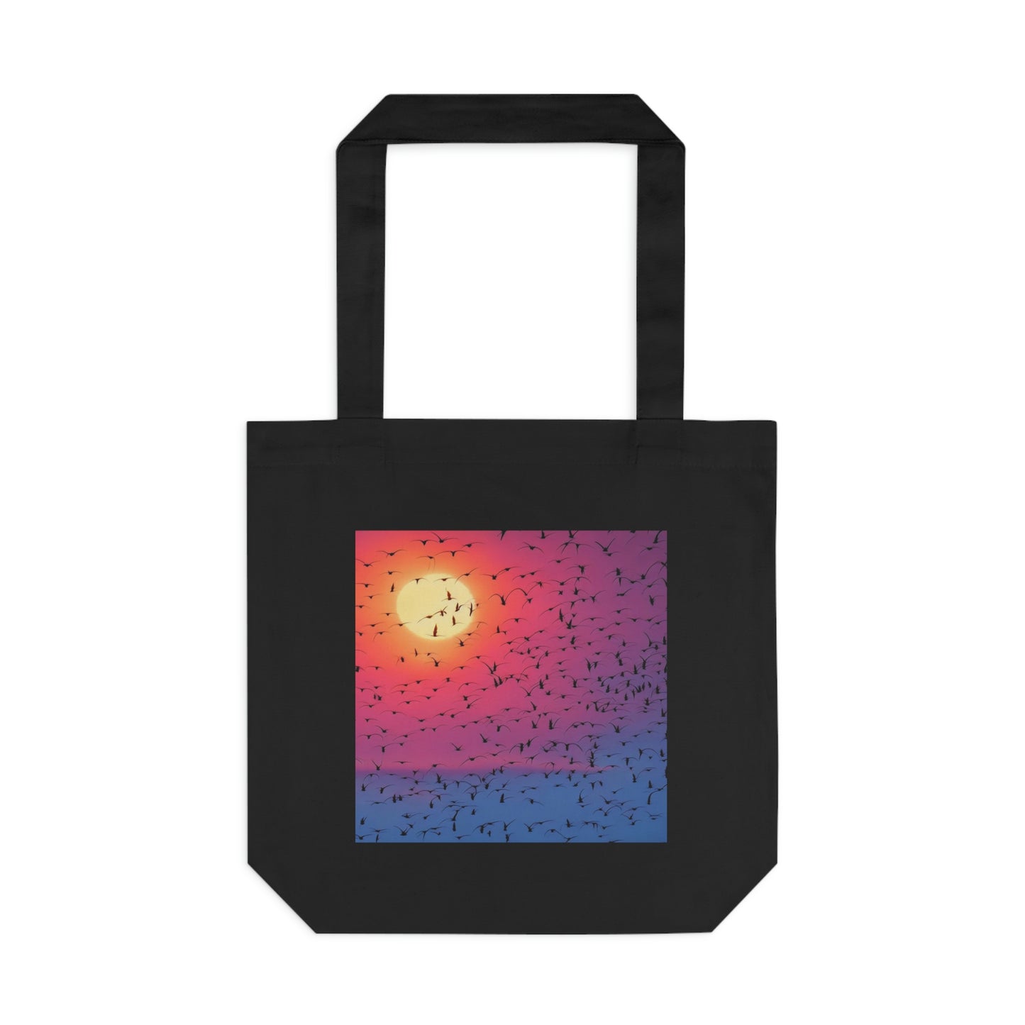 Birds silhouetted at Sunset - Cotton Tote Bag