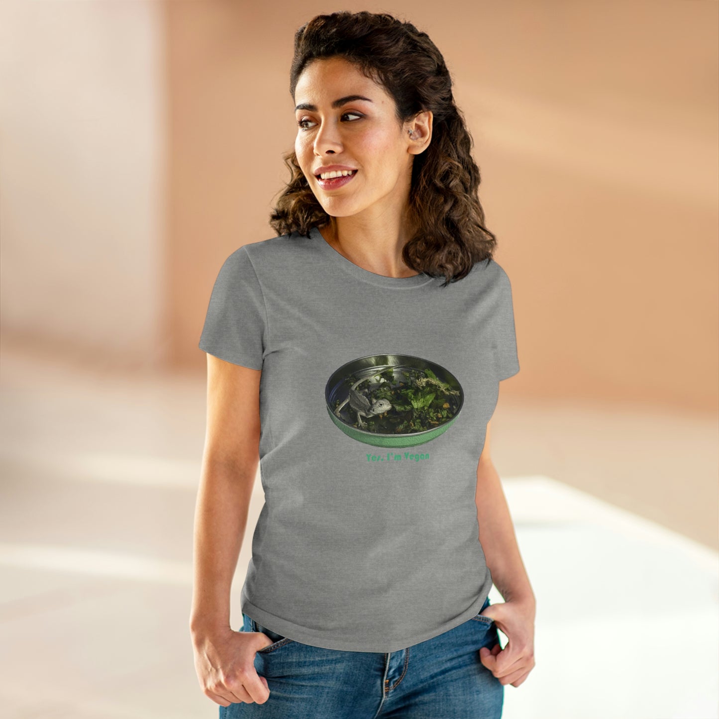 Yes I'm Vegan - Women's Midweight Cotton Tee