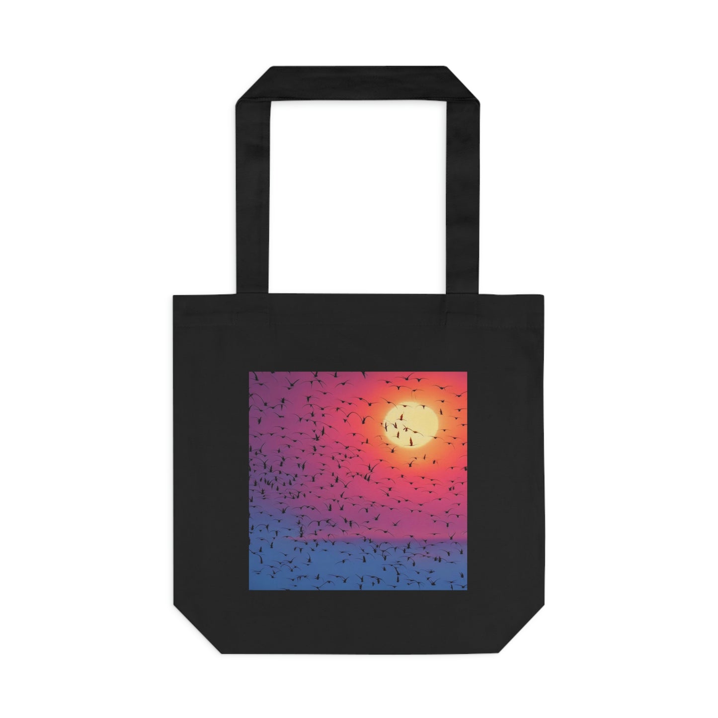 Birds silhouetted at Sunset - Cotton Tote Bag