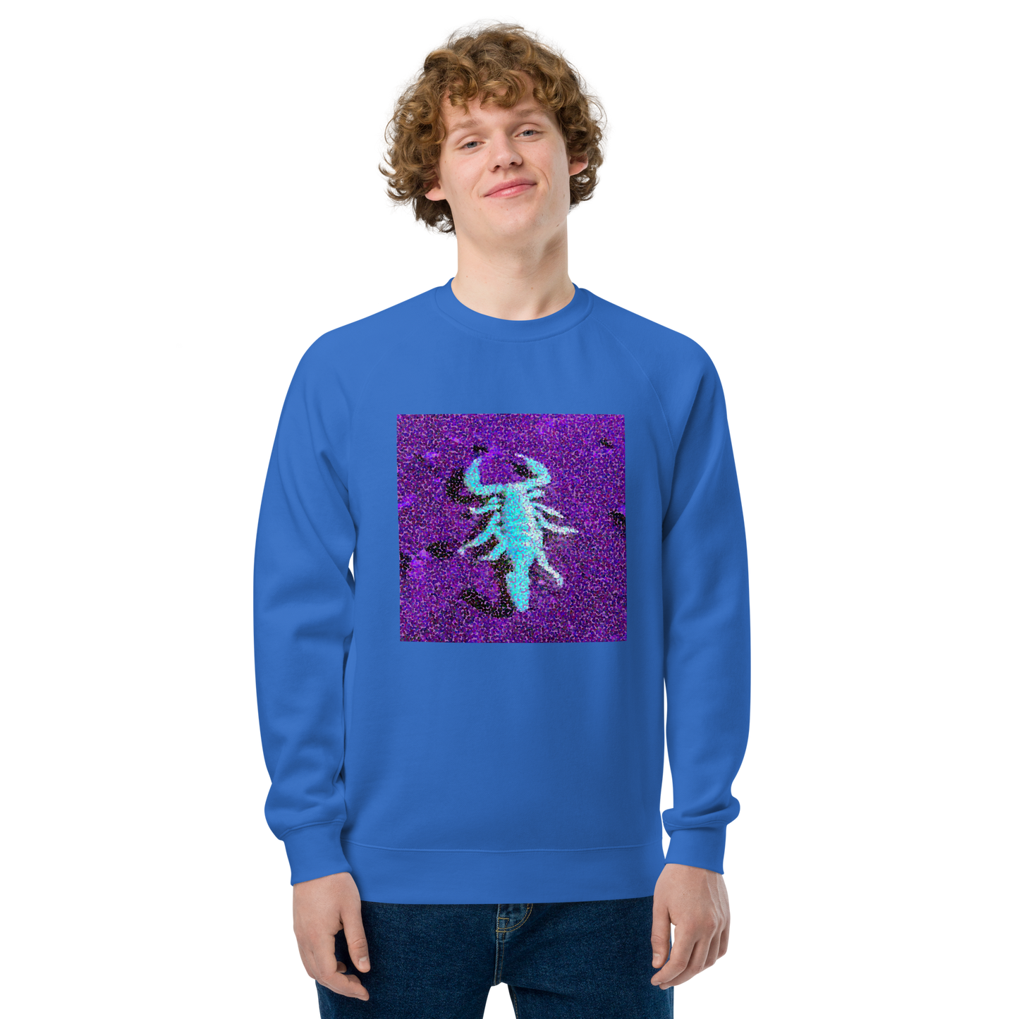 Simpson Scorpion - Unisex raglan sweatshirt