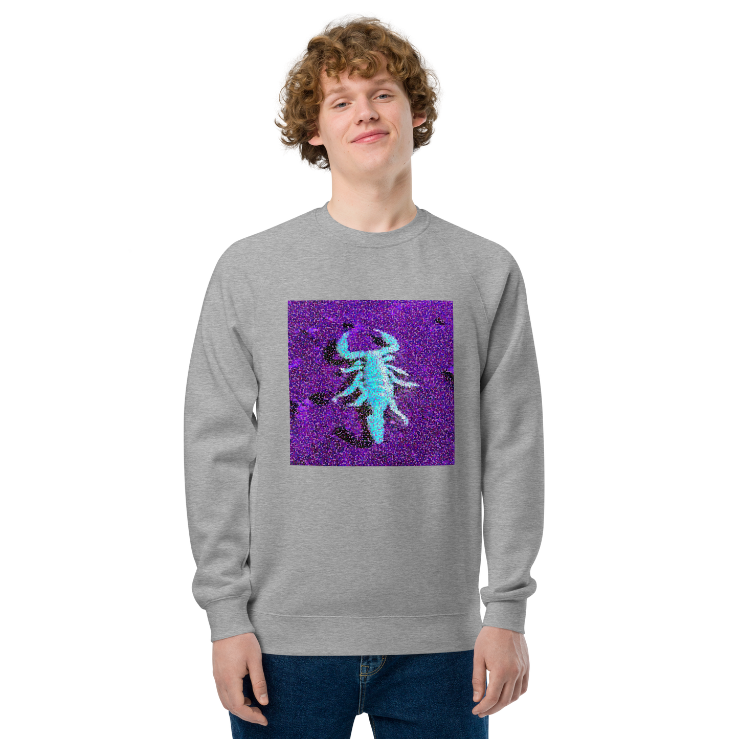 Simpson Scorpion - Unisex raglan sweatshirt