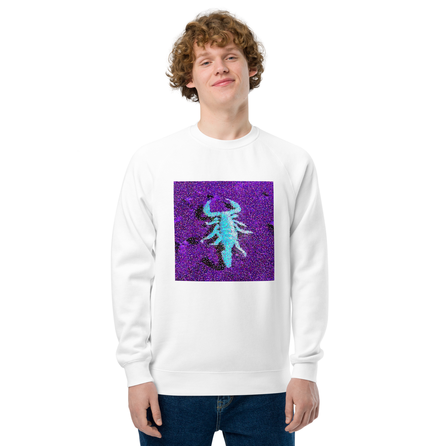 Simpson Scorpion - Unisex raglan sweatshirt