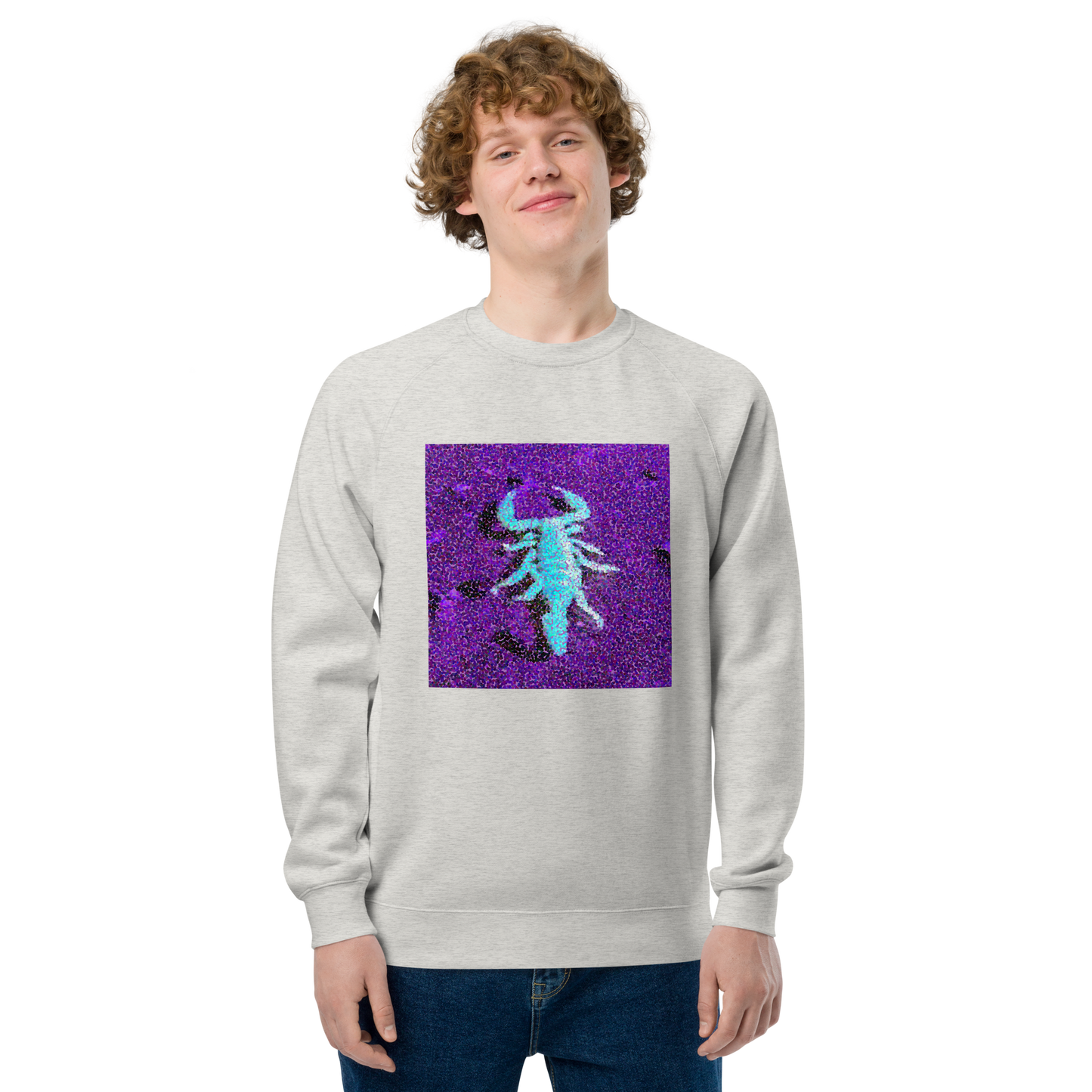 Simpson Scorpion - Unisex raglan sweatshirt